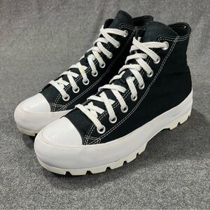 Converse Chuck Taylor All Star Lugged High-Top Black Platform Sneakers Size 9